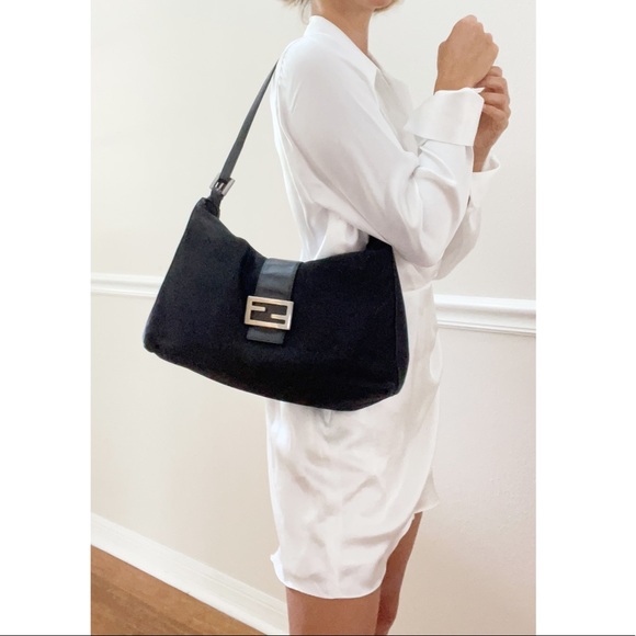 Fendi Handbags - Fendi 90s Neoprene Mama Baguette Shoulder Bag